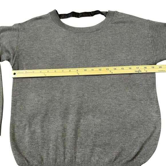 Laundry Sweater Dress Womens Size S Gray Blouson Cutout Back Mini Stretch Soft - Picture 6 of 11